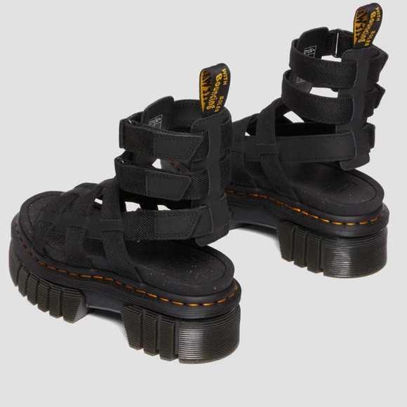 DR MARTENS Ricki Gladiator Black Platform Gladiator Sandals Size 6 - Picture 3 of 6